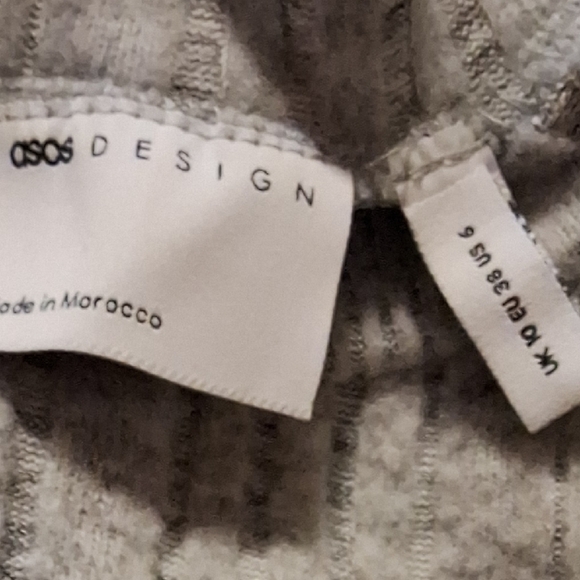 ASOS DESIGN Gray Long Sleeve Dress Brand New With Tags - Picture 3 of 11